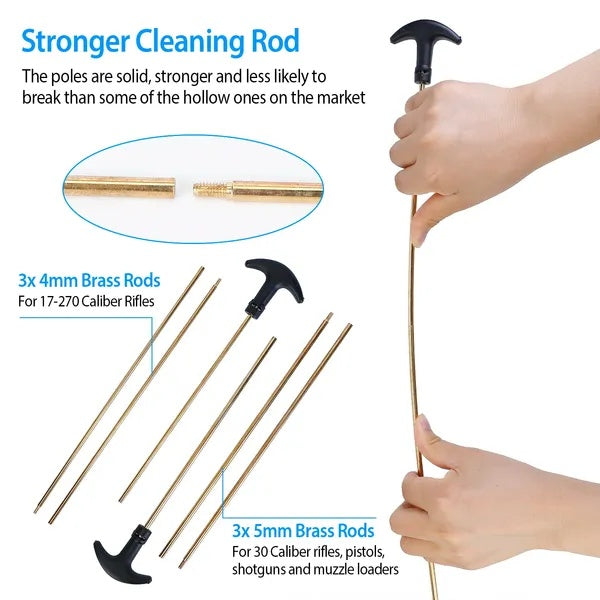 Universal Gun Cleaning Kit – Precision Brushes, Mops & Cleaning Rods in Carry Case