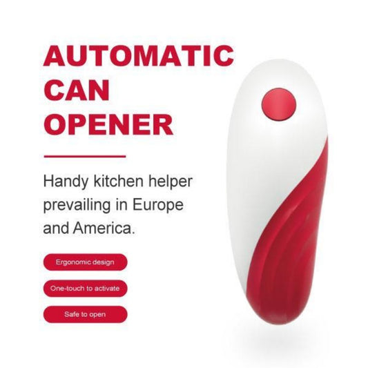 Automatic Electric Can Opener – One-Touch Hands-Free Kitchen Gadget (Food-Safe, Smooth Edge)