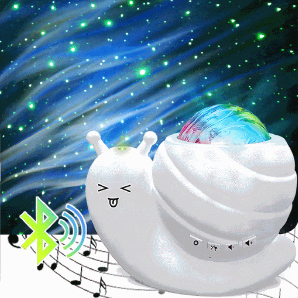 Snail Starry Sky Projector – Cute Galaxy Lamp with Remote & USB Power
