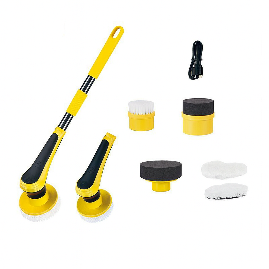 Electric Spin Scrubber – 6-in-1 / 7-in-1 / 10-in-1 Multifunction Cordless Cleaning Brush (IPX7, Telescopic, Dual-Speed, 2600mAh)
