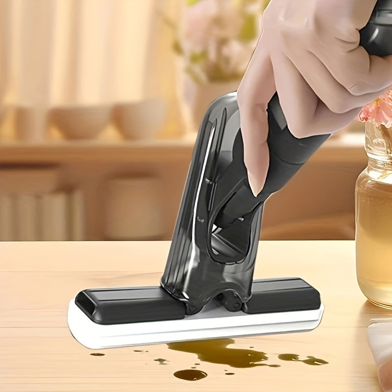 Mini Spray Mop for Countertops & Small Spaces — Portable Self-Squeeze Mop with Built-In Spray Bottle