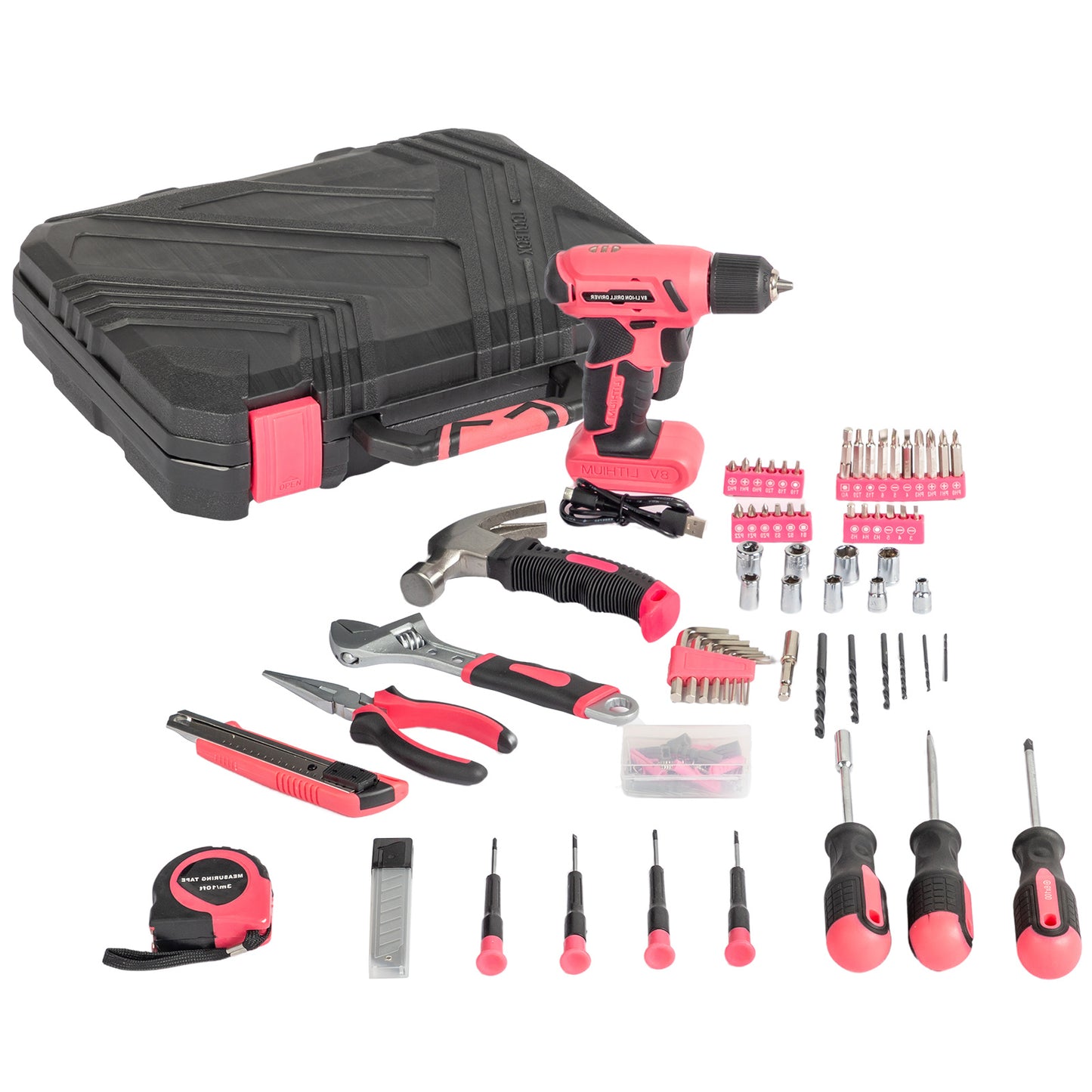 146-Piece 8V Electric Drill & Home Repair Tool Set – Complete DIY & Maintenance Kit