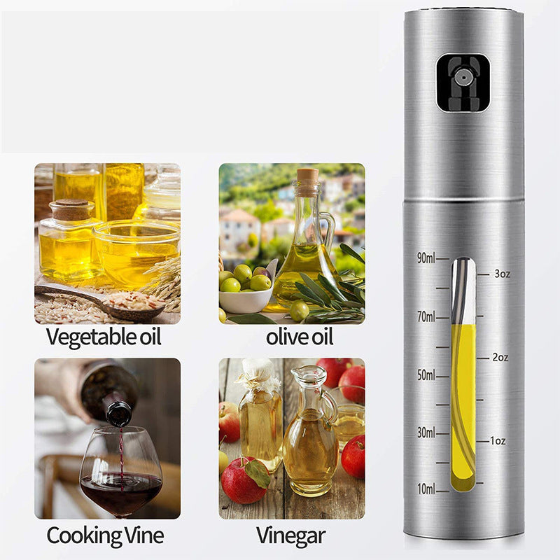 Press-type kitchen oil sprayer for cooking and grilling