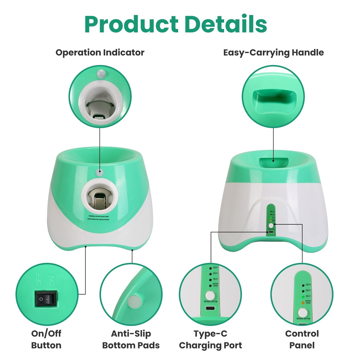 Automatic Dog Ball Launcher – Interactive Fetch Machine with 3 Launch Distances (Includes 6 Tennis Balls)
