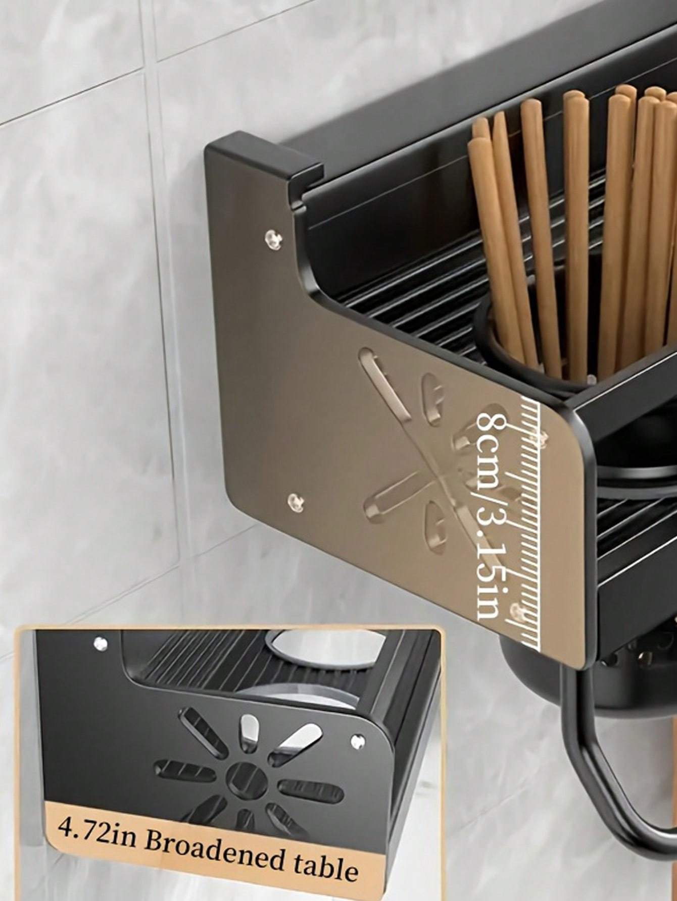 Wall-Mounted Space-Saving Kitchen Shelf – Non-Penetrating, Multi-Functional Storage Rack