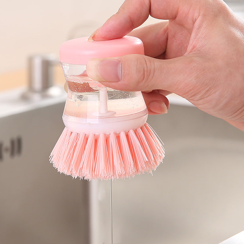 Sponge Dishwashing Brush with Detergent Reservoir – Easy-Clean Kitchen Pot & Dish Scrubber