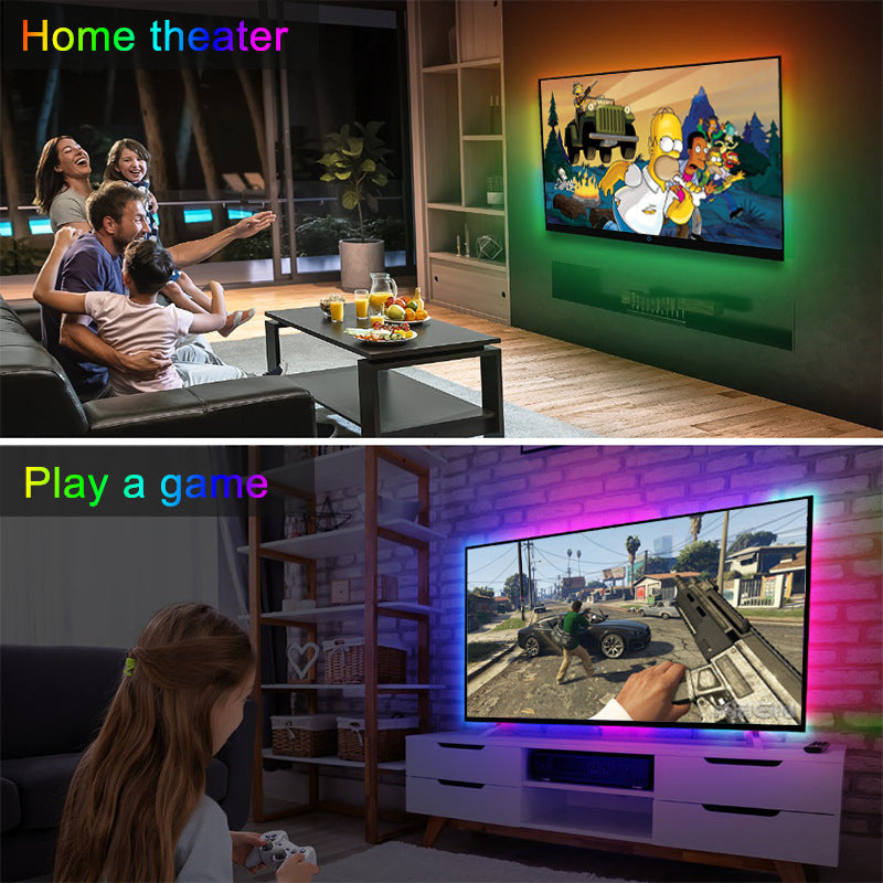 RGB TV backlight LED strip — USB powered ambient lighting