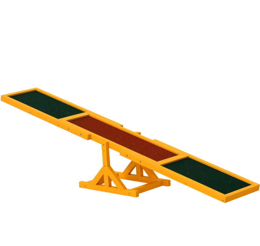 Wooden Dog Agility Seesaw – Weather-Resistant Training & Exercise Equipment (71")