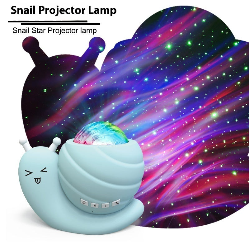 Snail Starry Sky Projector – Cute Galaxy Lamp with Remote & USB Power