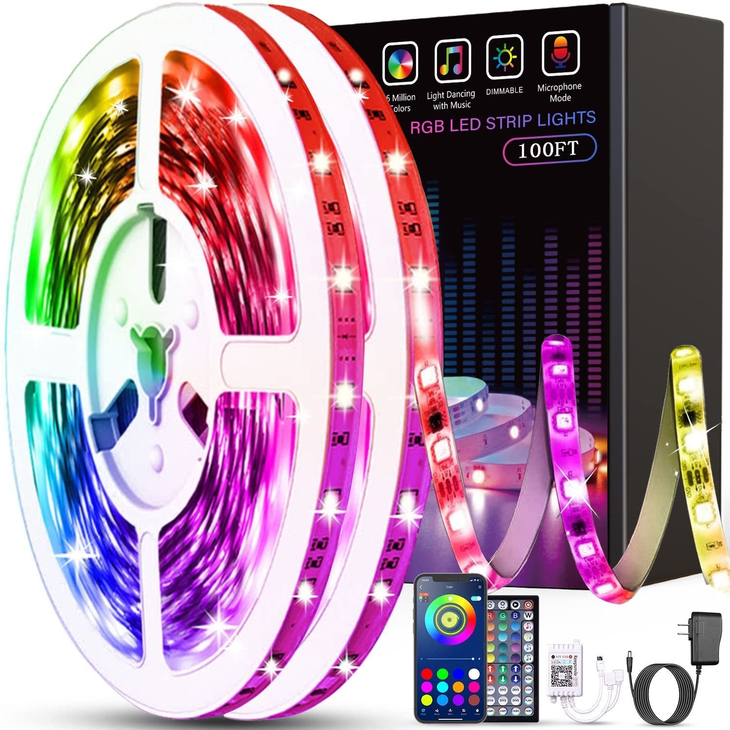 Flexible waterproof Smart Neon LED Strip RGB light with soft silicone diffuser