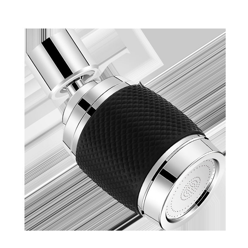 Premium 360° Pressurized Faucet Head — Black Aluminum