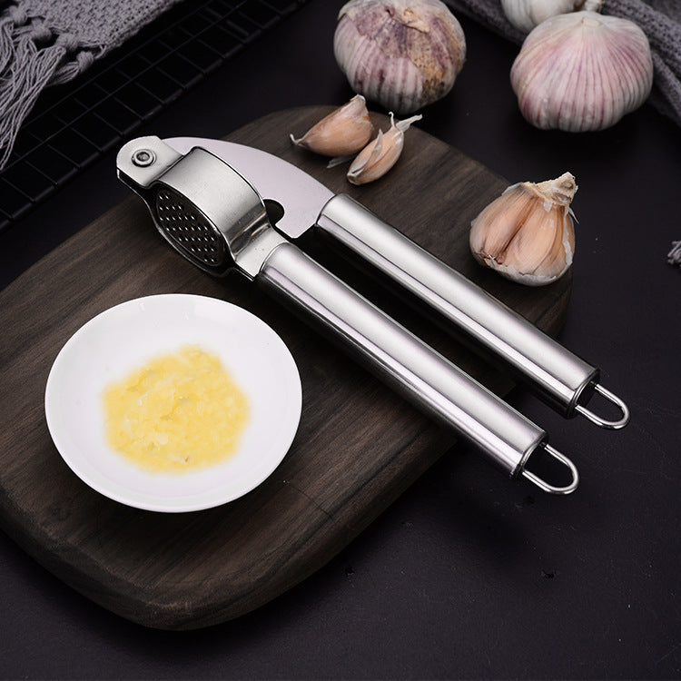 Stainless Steel Garlic Press – Silver