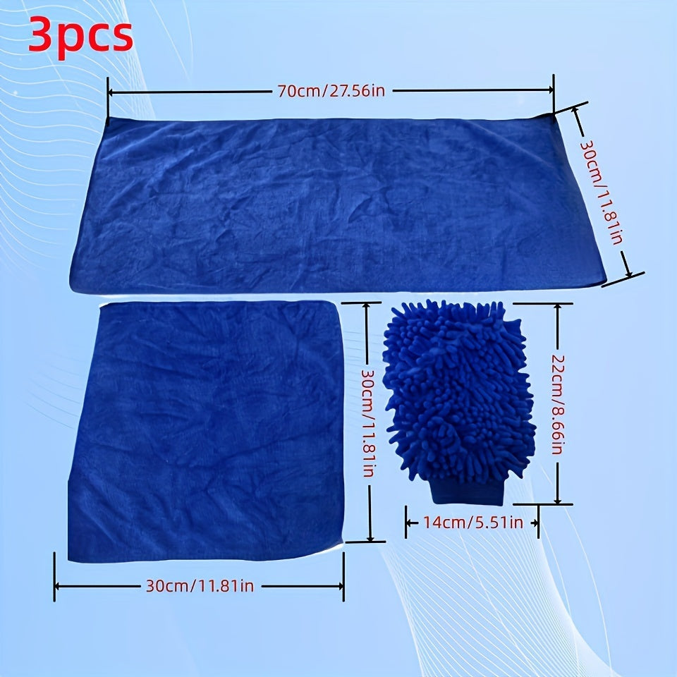 Ultra-Absorbent Microfiber Cleaning Towel Set – Multi-Purpose Car & Household Cloths