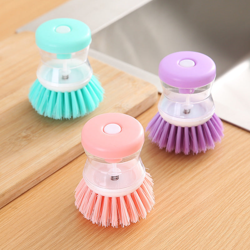 Sponge Dishwashing Brush with Detergent Reservoir – Easy-Clean Kitchen Pot & Dish Scrubber