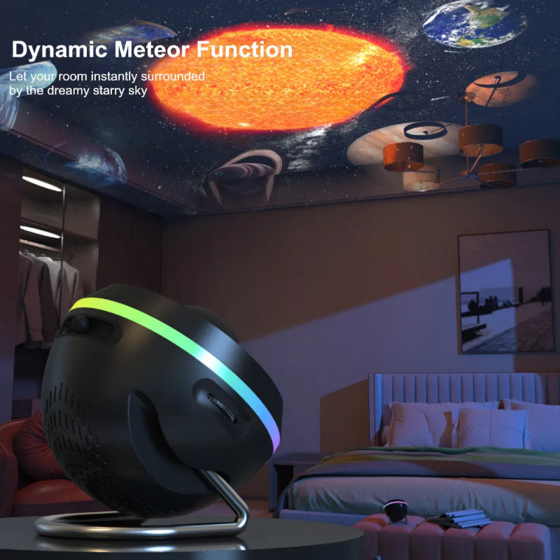 Film disc galaxy projector for bedroom and kids room ambience