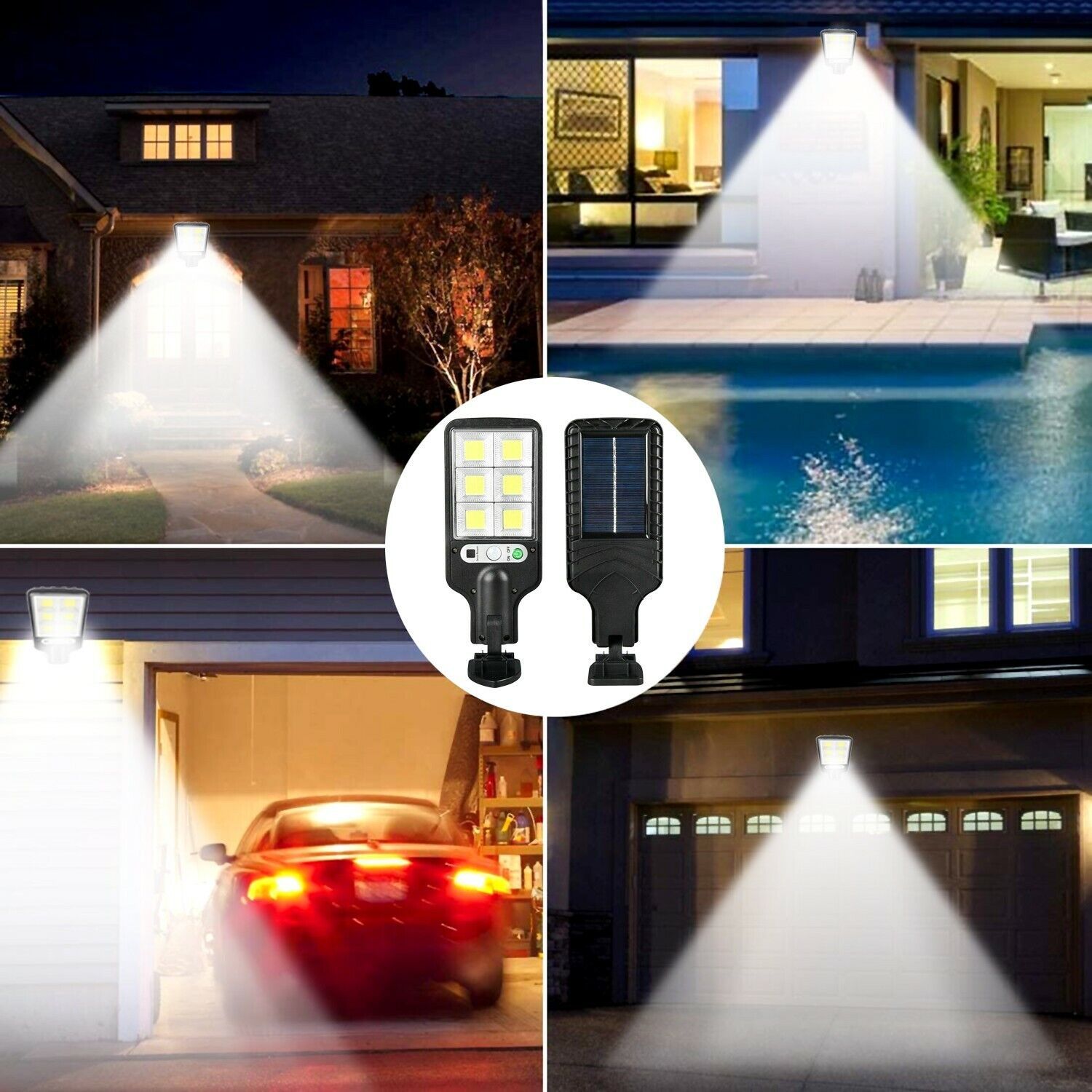 Waterproof outdoor LED security light with PIR detection
