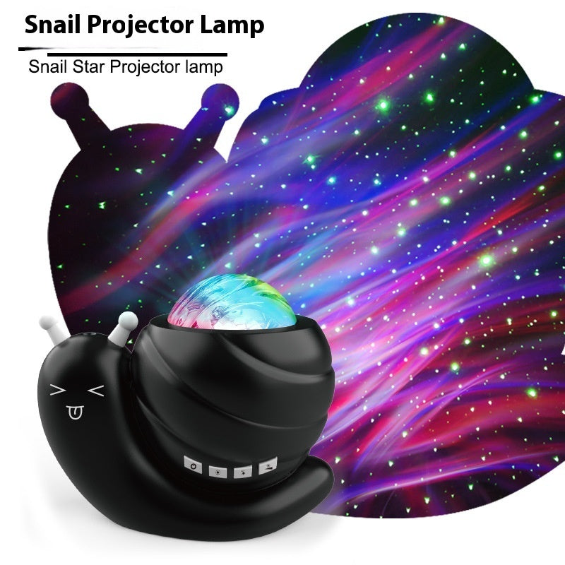 Snail Starry Sky Projector – Cute Galaxy Lamp with Remote & USB Power
