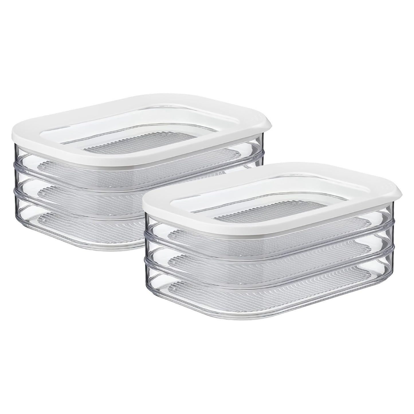 Deli Meat Container Set – 3-Tier Stackable Fridge Organizer (2 PCS)