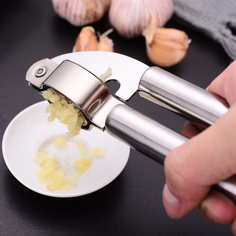 Stainless Steel Garlic Press – Silver