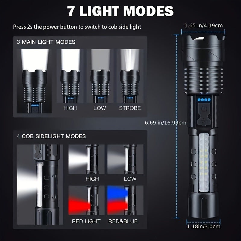 A76 Dual-Pack Emergency Flashlights – Ultra-Bright, Durable & Ready for Any Situation (2 Pieces)