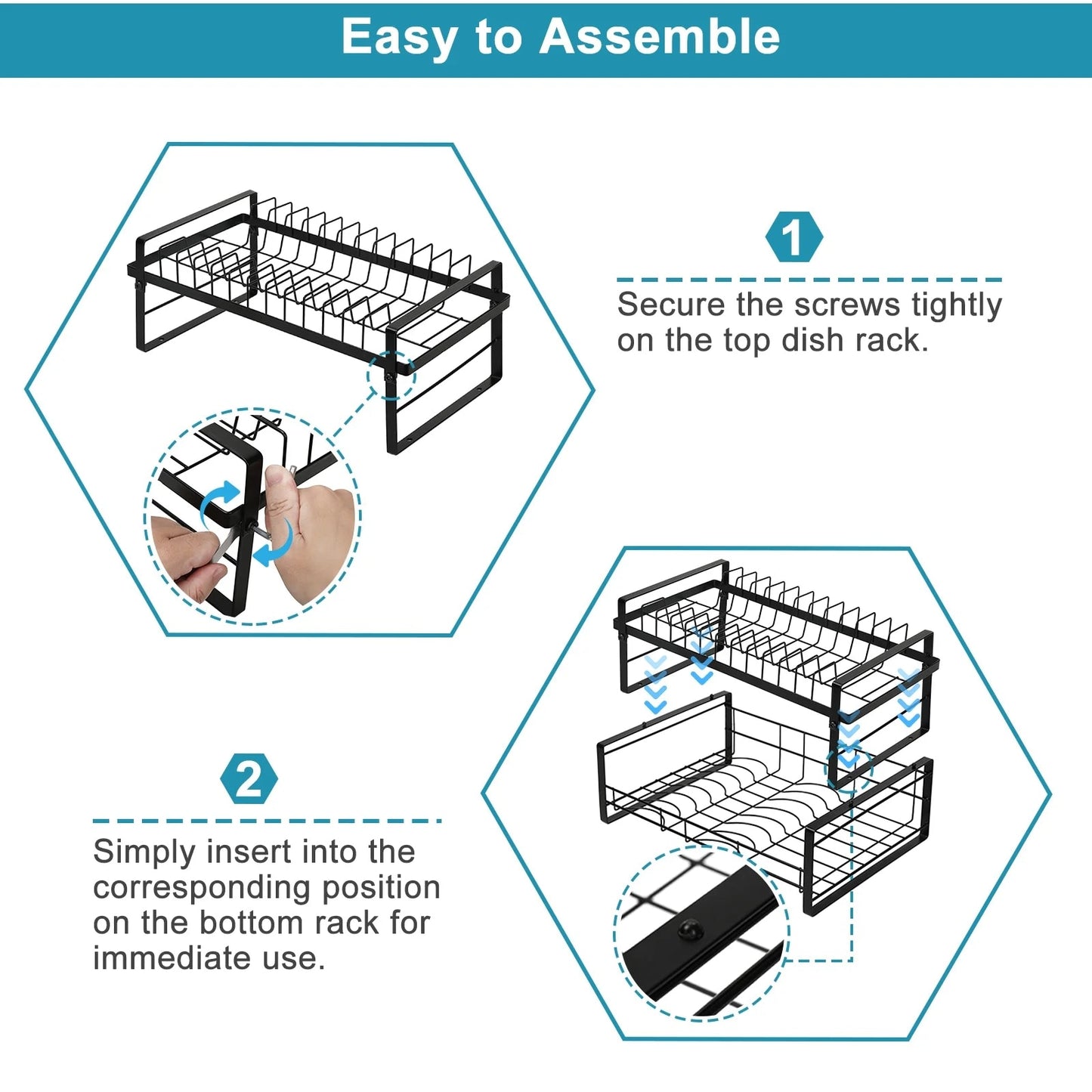 Upgraded 8-Tier Pot & Pan Organizer with Detachable Dish Drying Rack