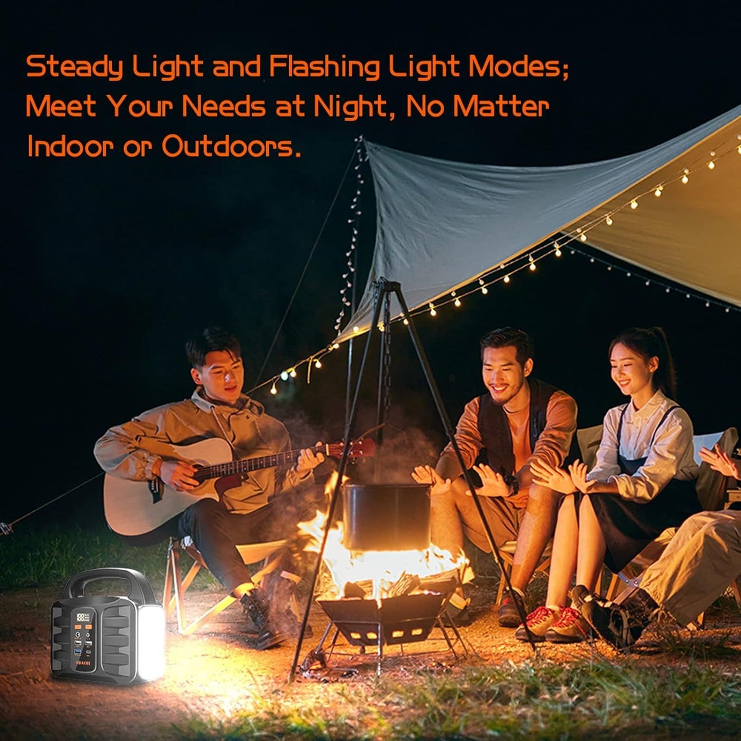 150W Portable Power Station — 155Wh (42,000mAh) Outdoor Solar Generator for Camping & Home Backup