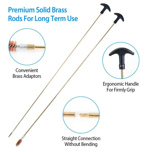 Universal Gun Cleaning Kit – Precision Brushes, Mops & Cleaning Rods in Carry Case