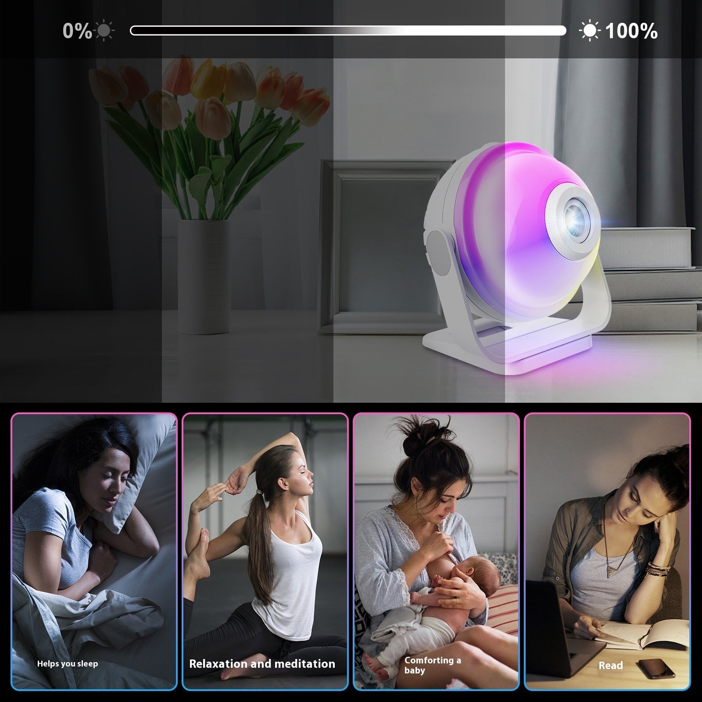 Modern simplicity galaxy lamp with plug-in power