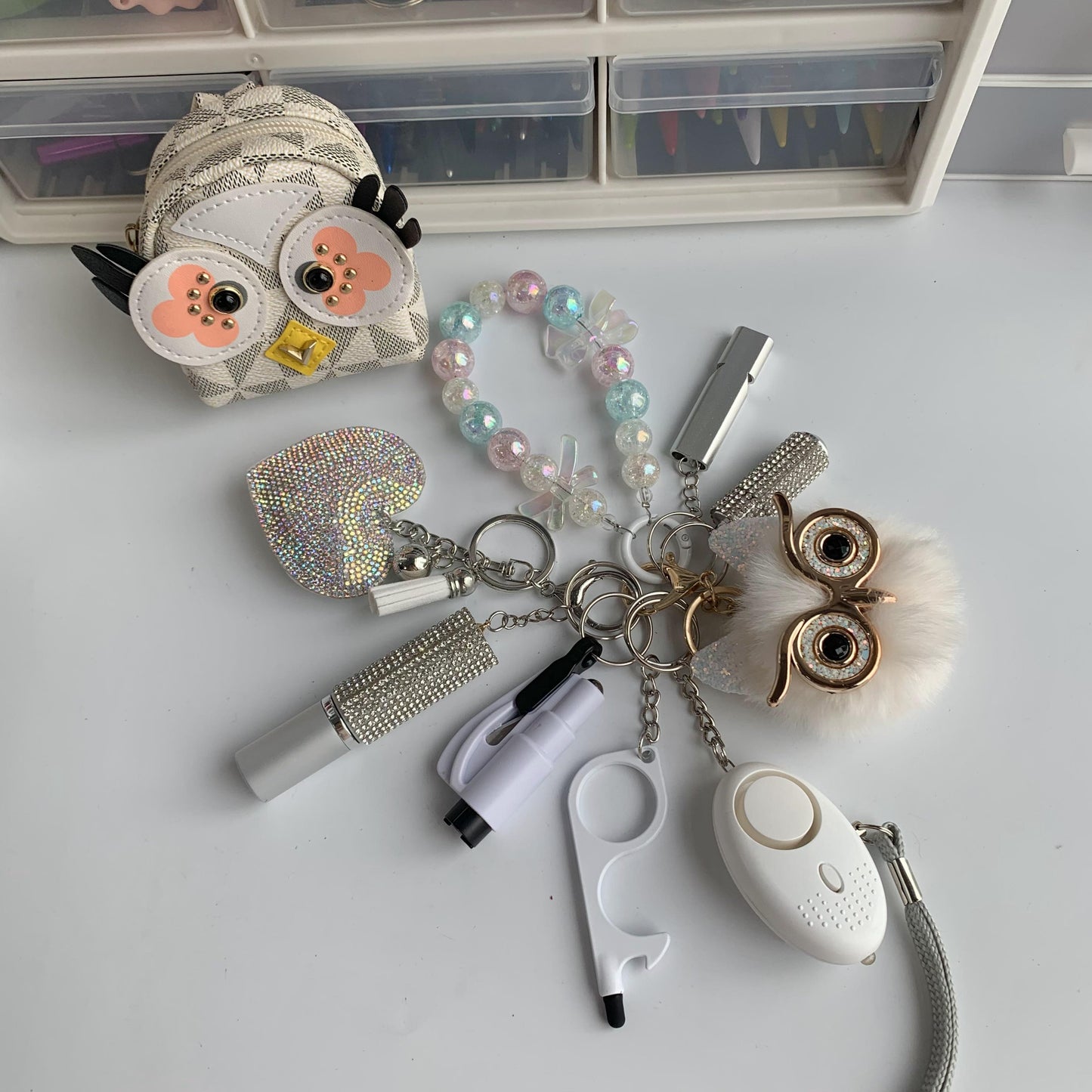 Whistle Alarm Window Breaker Keychain Set – Personal Safety & Emergency Escape Tool