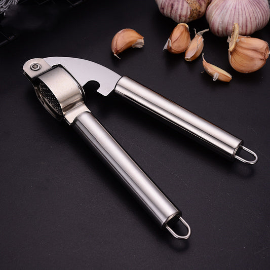 Stainless Steel Garlic Press – Silver