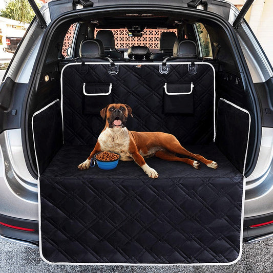 Trunk Pet Mat – Heavy-Duty Car Trunk Protector for Dogs | Waterproof 600D Oxford | Black (2 Pockets / 3 Pockets)