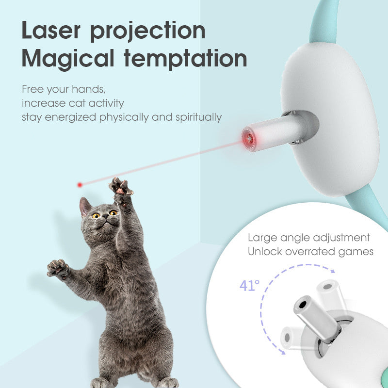 Automatic Smart Laser Cat Collar – Hands-Free Interactive USB Cat Toy (Low Version / Smart Version)