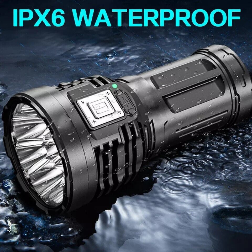 Super Bright LED Torch – 30W Mini Flashlight, USB Rechargeable & Emergency-Ready