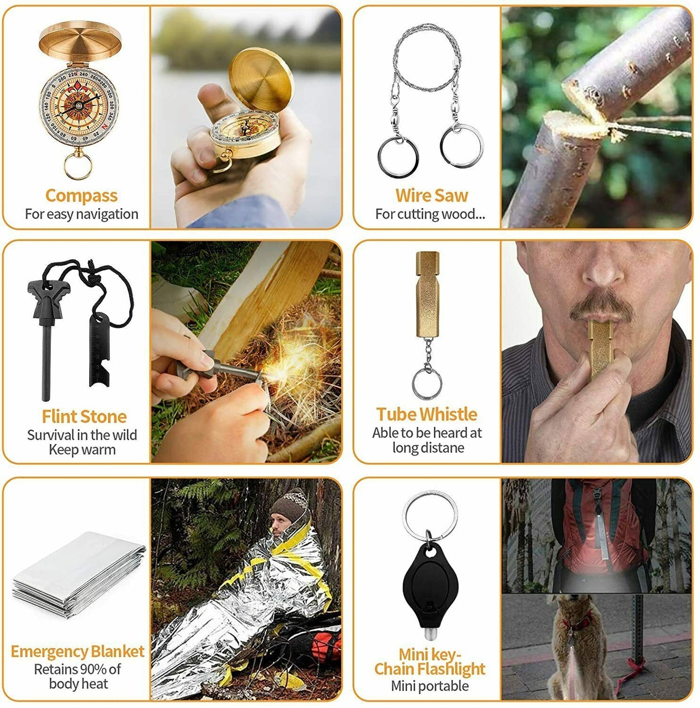 14-in-1 Outdoor Emergency Survival Kit – Compact Tactical Rescue Gear for Camping & Hiking