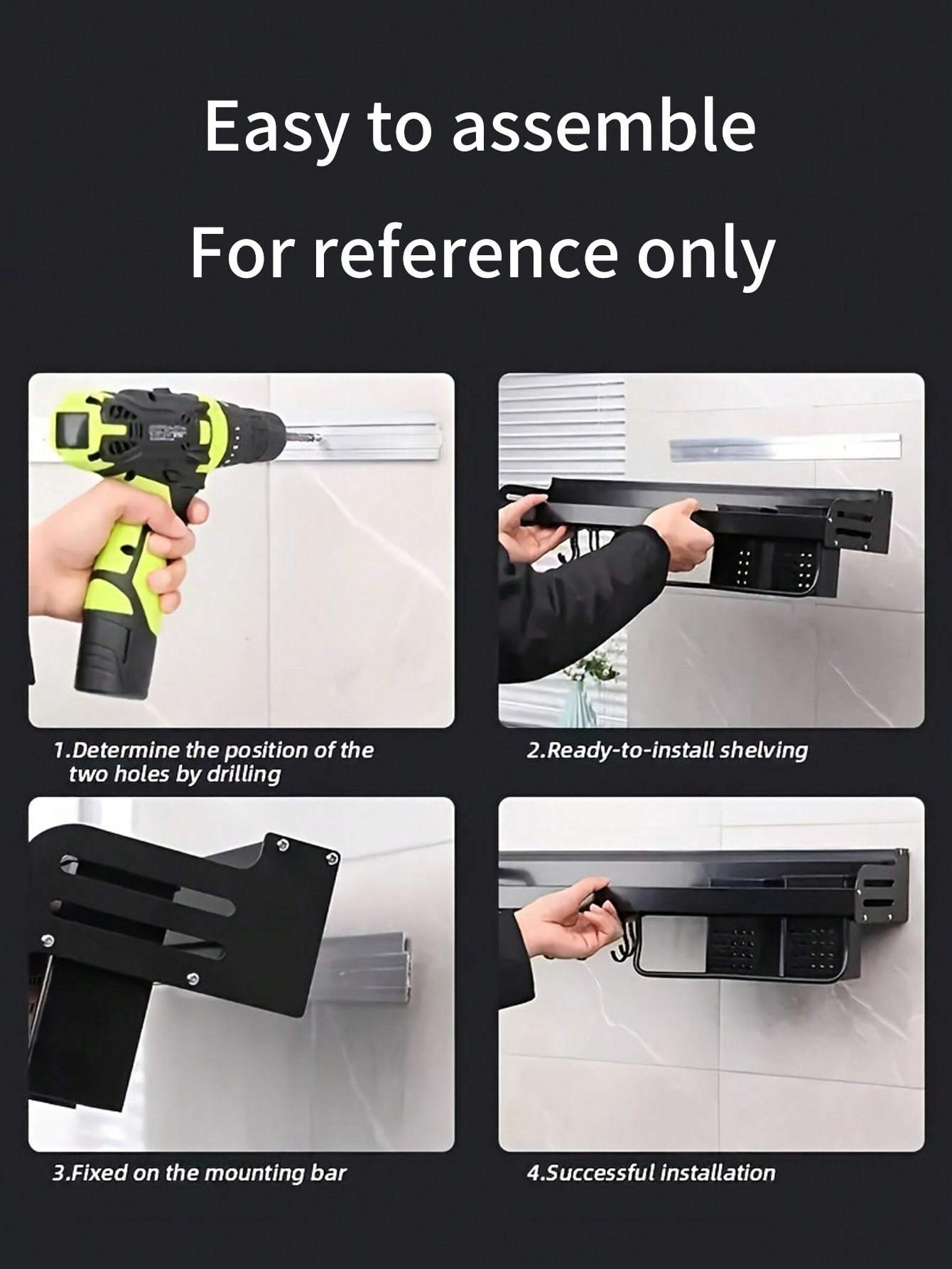 Wall-Mounted Space-Saving Kitchen Shelf – Non-Penetrating, Multi-Functional Storage Rack