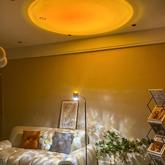 Sunset + Aurora Dual-Head Floor Lamp | Ambient LED Projection Light