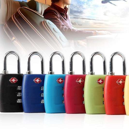 Tourism Luggage Zipper Lock – TSA Code Lock (7 Colors)