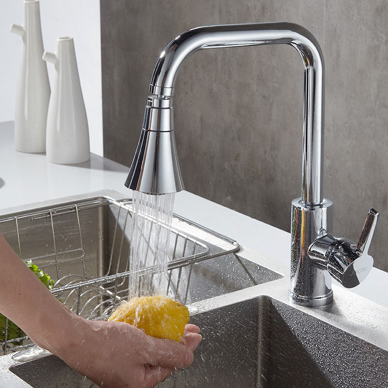 Pressurized kitchen faucet aerator with stainless steel faceplate and universal connector