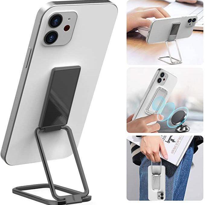 Foldable Metal Phone Holder – Multi-Angle Magnetic Desk Stand (Black / Silver / Rose Gold / Gold)