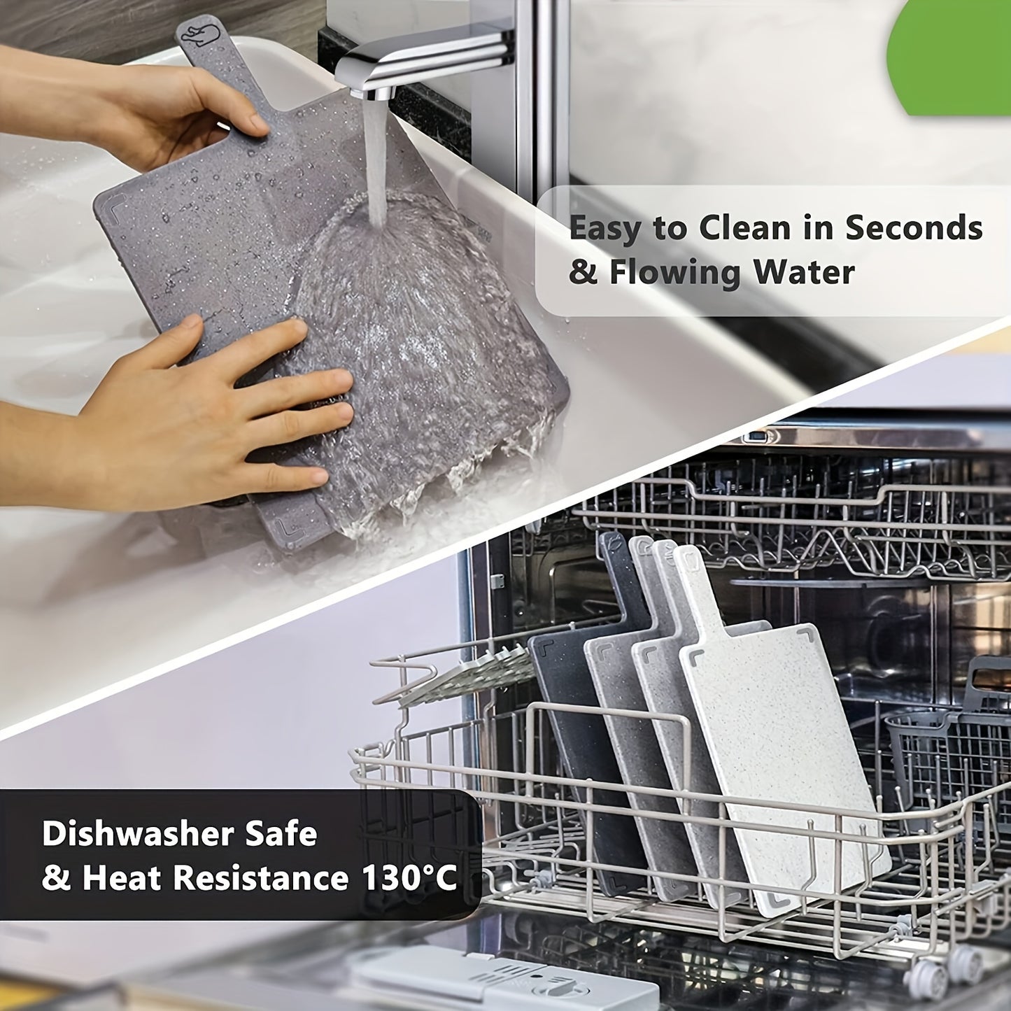 4-in-1 Heavy-Duty Kitchen Cutting Board Set With Removable Stand