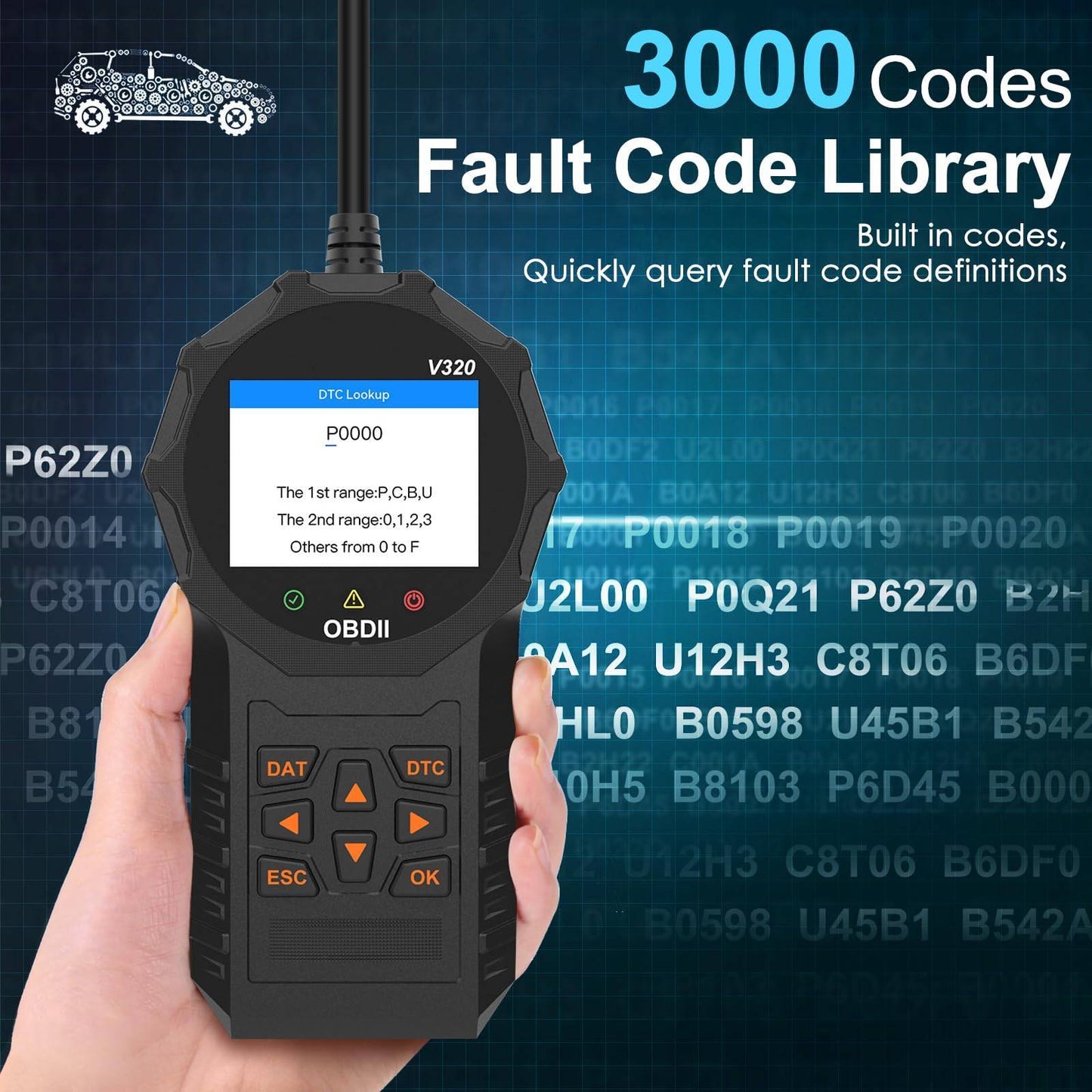 Automotive OBD2 Scanner – Check Engine Code Reader & Diagnostic Tool for All OBDII Vehicles