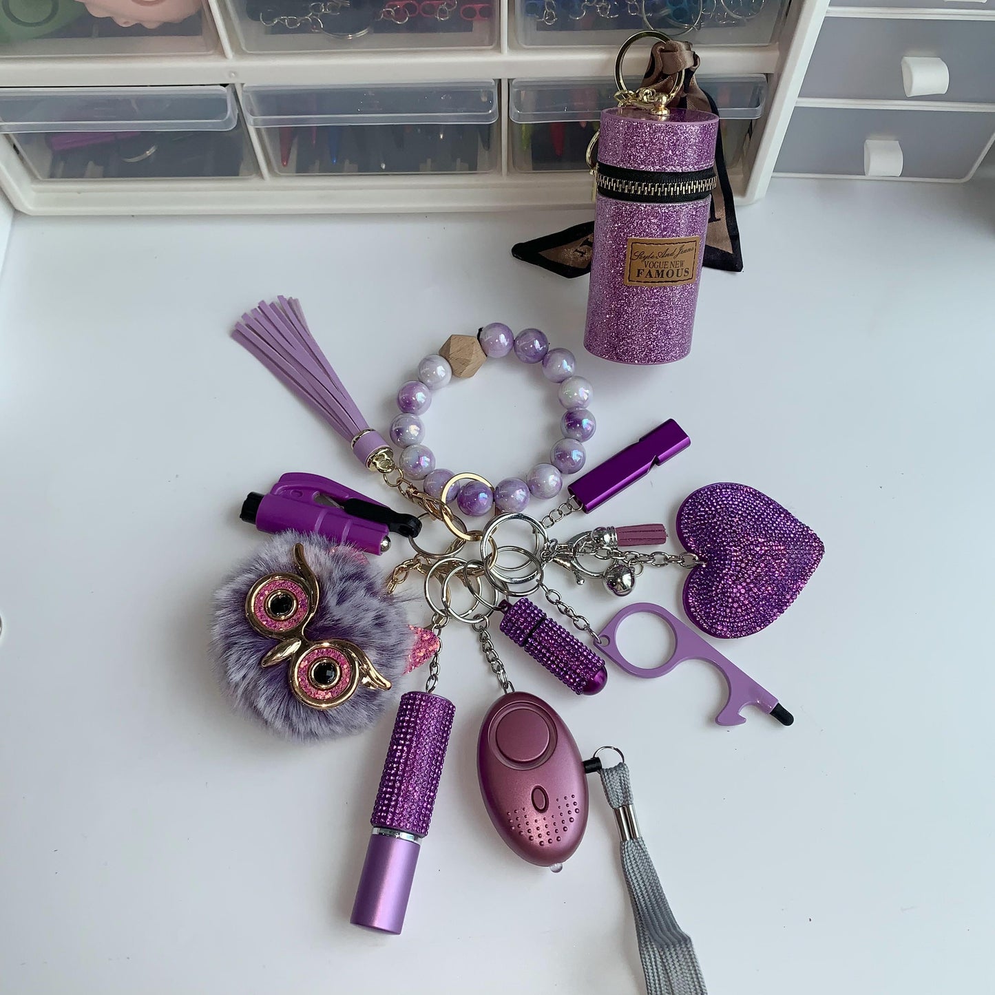 Whistle Alarm Window Breaker Keychain Set – Personal Safety & Emergency Escape Tool